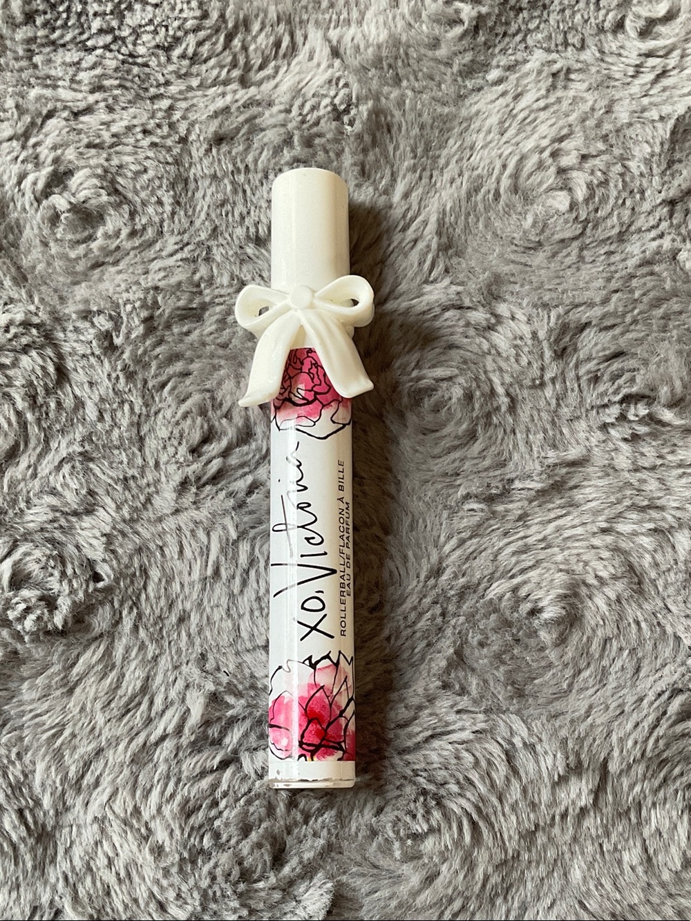 Victoria's Secret Pink Floral Roll On Fragrance Tube with White Bow